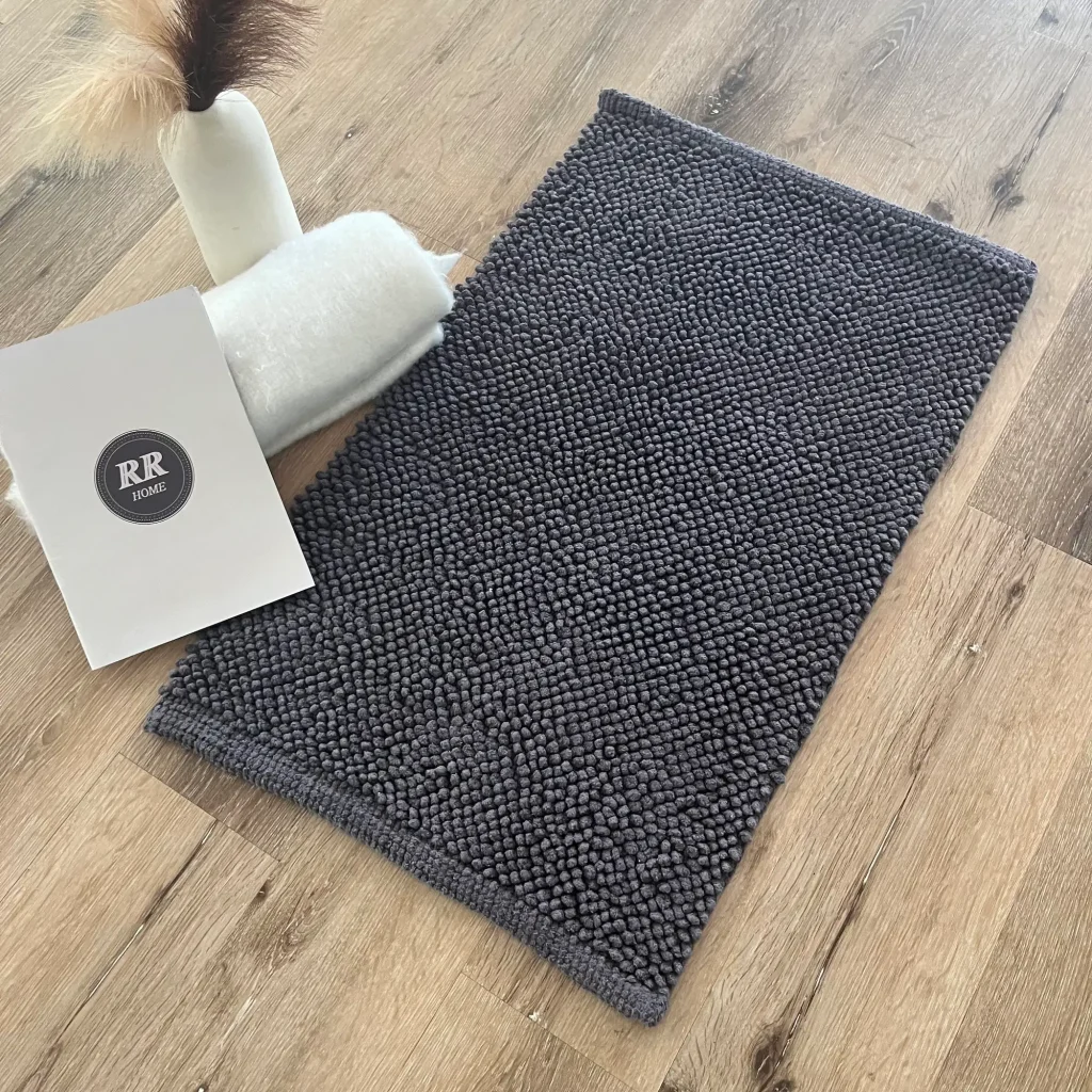 Ella, 100% Cotton, Hand Woven Bathmat, Anthra