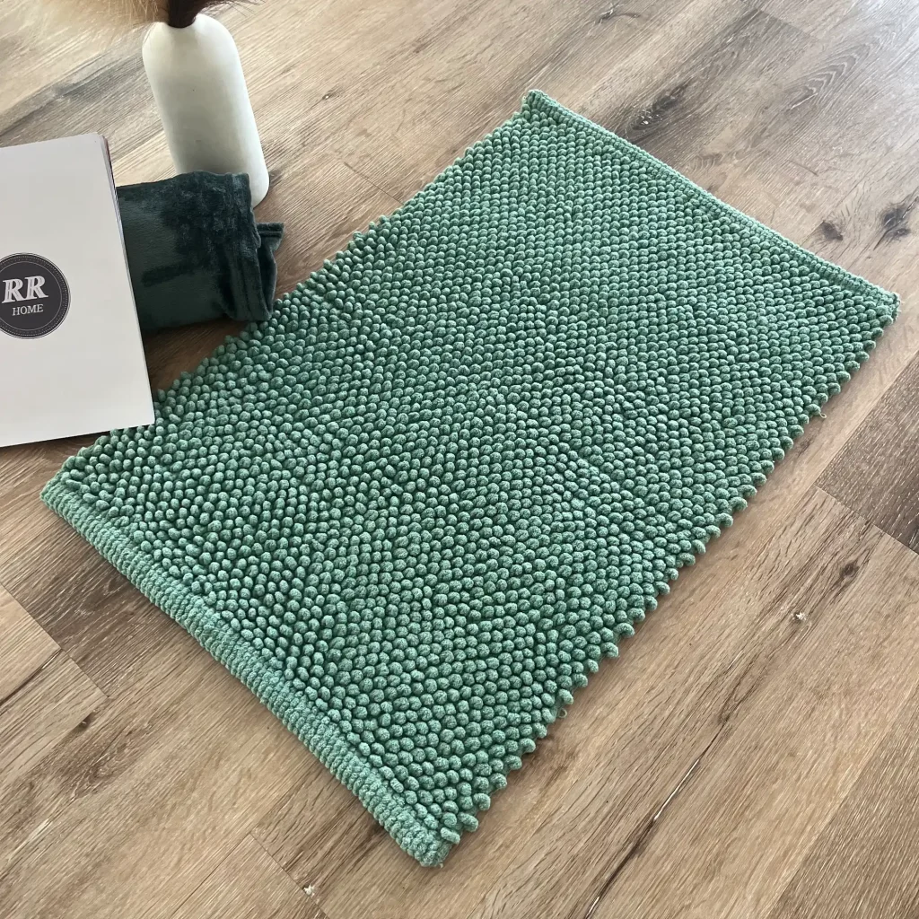 Ella, 100% Cotton, Hand Woven Bathmat, Green