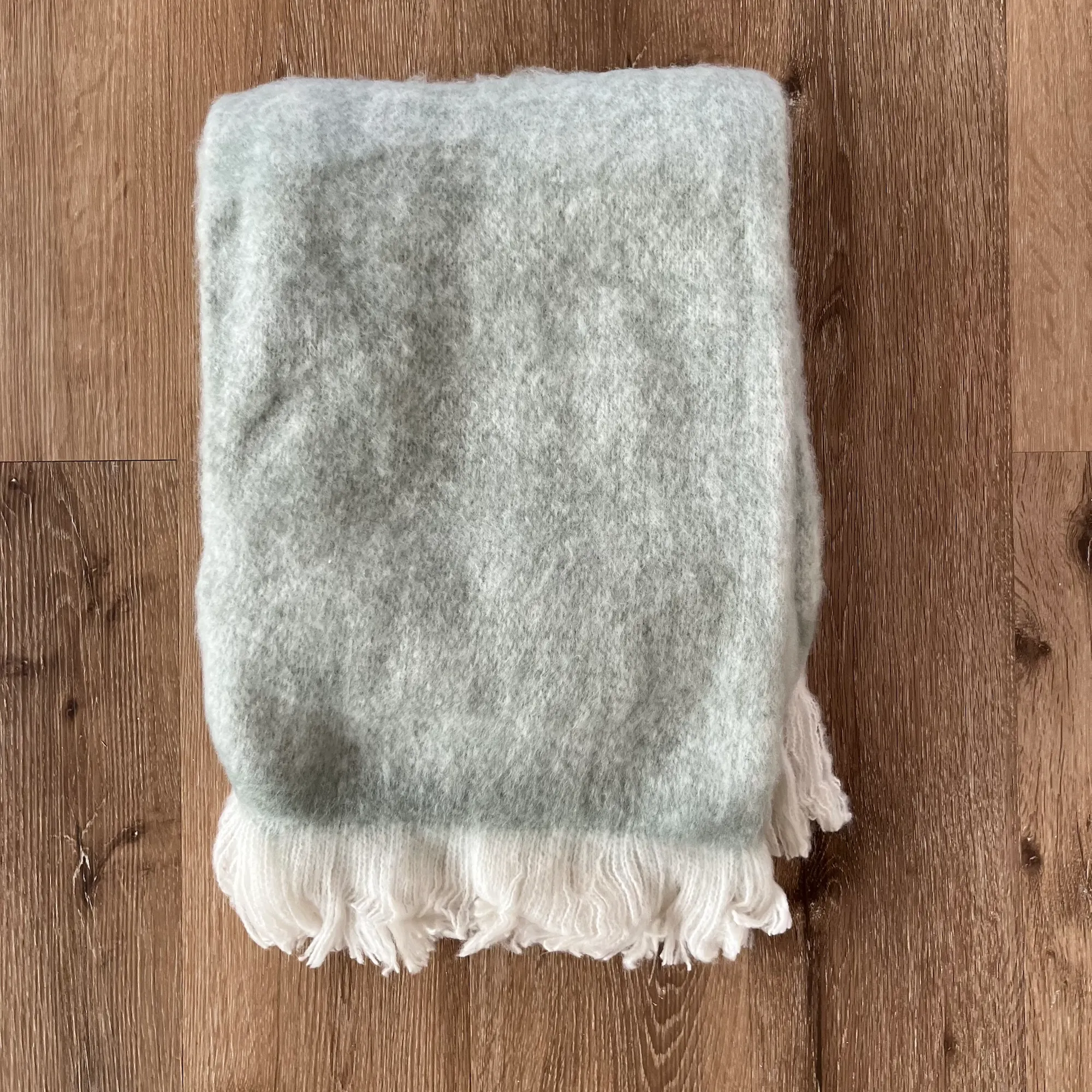 Martine, Soft Luxurious Hand Made Mohair Wool Throw, Grey