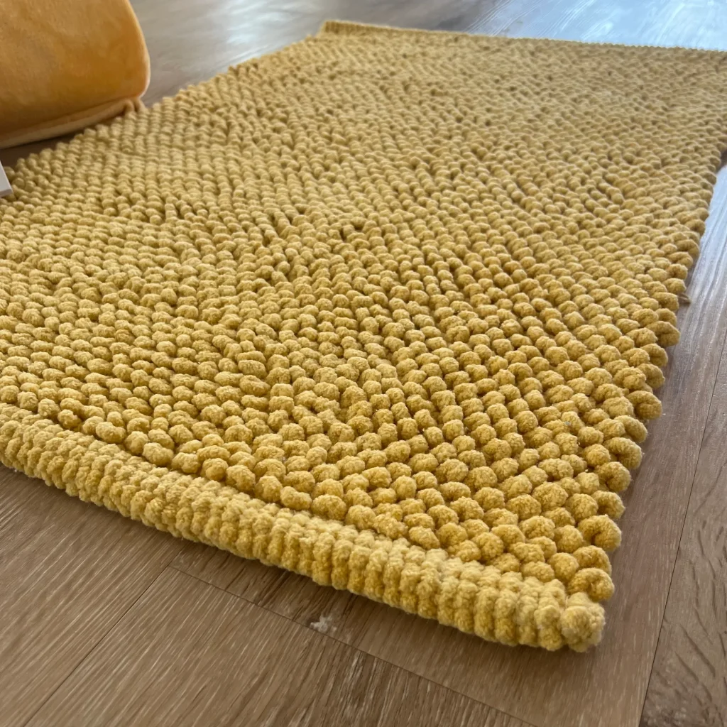 Ella, 100% Cotton, Hand Woven Bathmat, Yellow