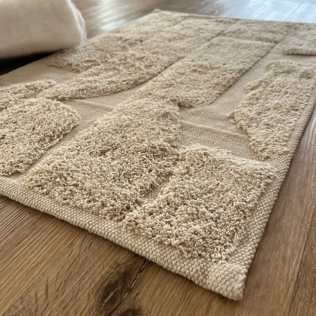 Romy, 100% Cotton, Hand Woven Bathmat, Cream