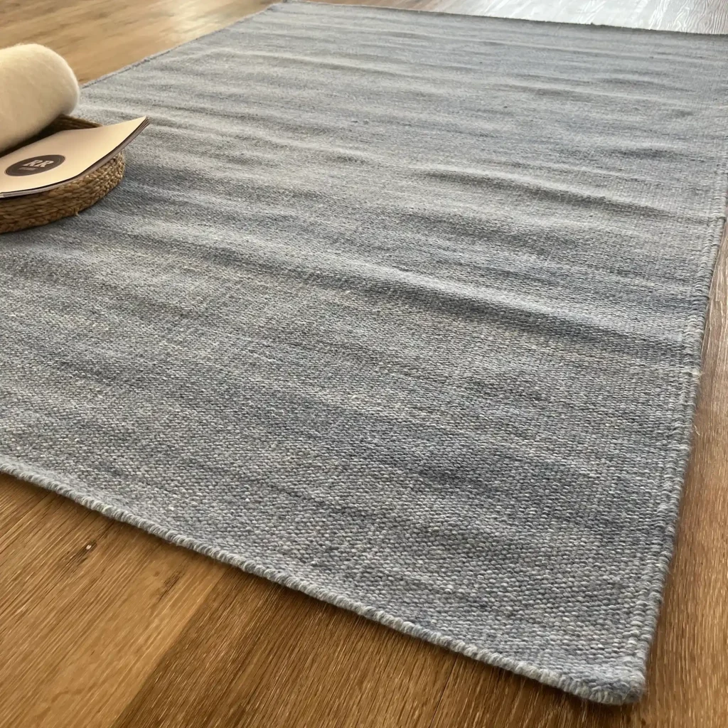 Andre, 100% Polyester, Outdoor Hand Woven Area Rug, Blue