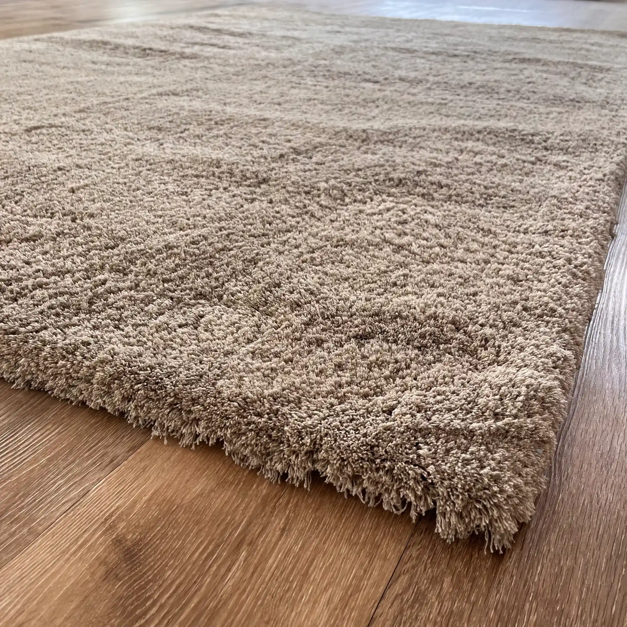 Alain, 100% Polyester Pile, Outdoor Shaggy Hand Woven Area Rug, Taupe