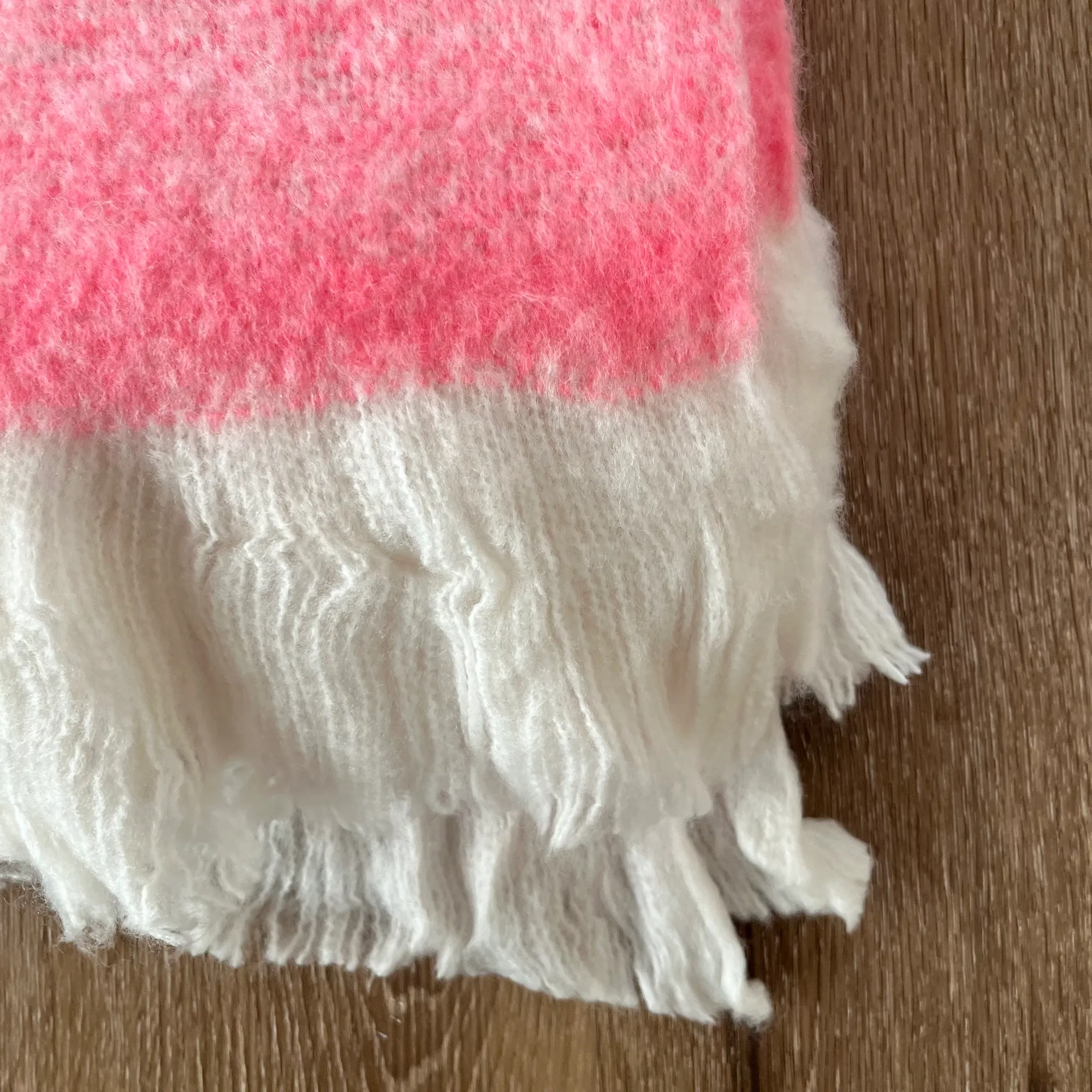 Martine, Soft Luxurious Hand Made Mohair Wool Throw, Pink