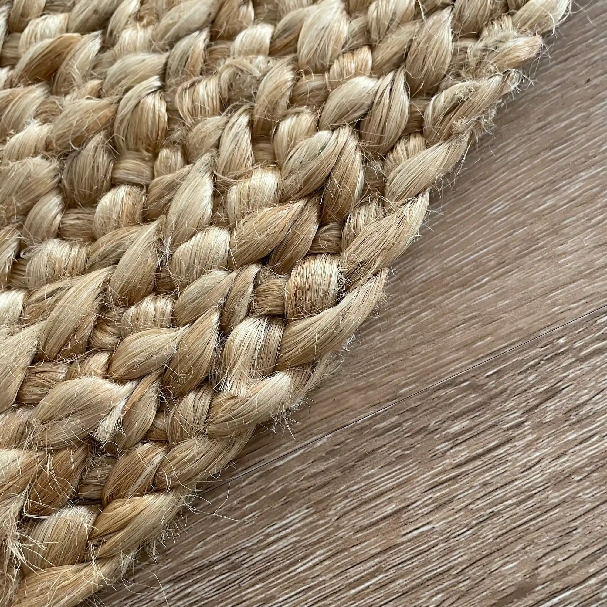 Apollo Round, 100% Jute, Thick & Chunky Unique Hand Woven Round Rug, Natural