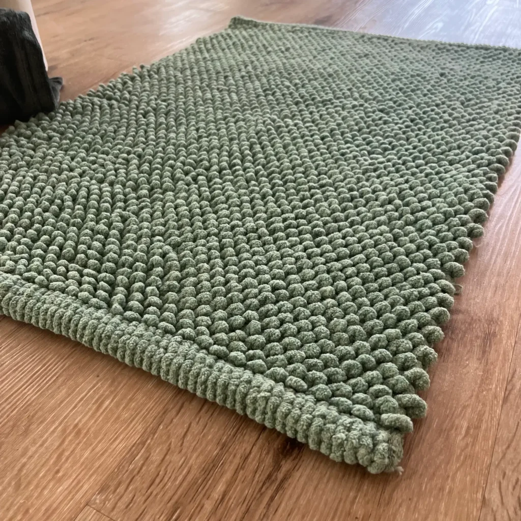 Ella, 100% Cotton, Hand Woven Bathmat, Green