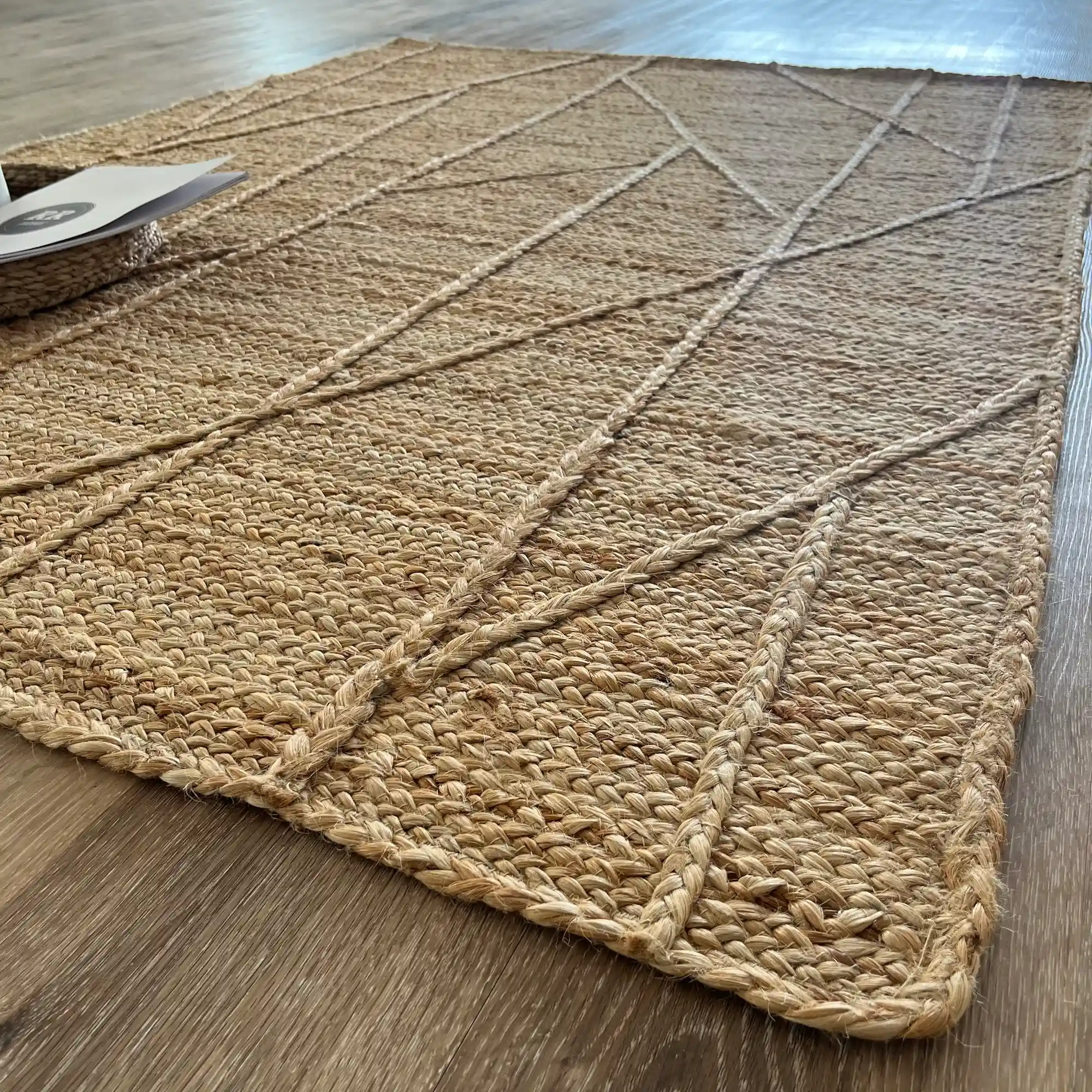 Jute Modern Sticks, 100% Jute, Hand Woven Area Rug, Natural